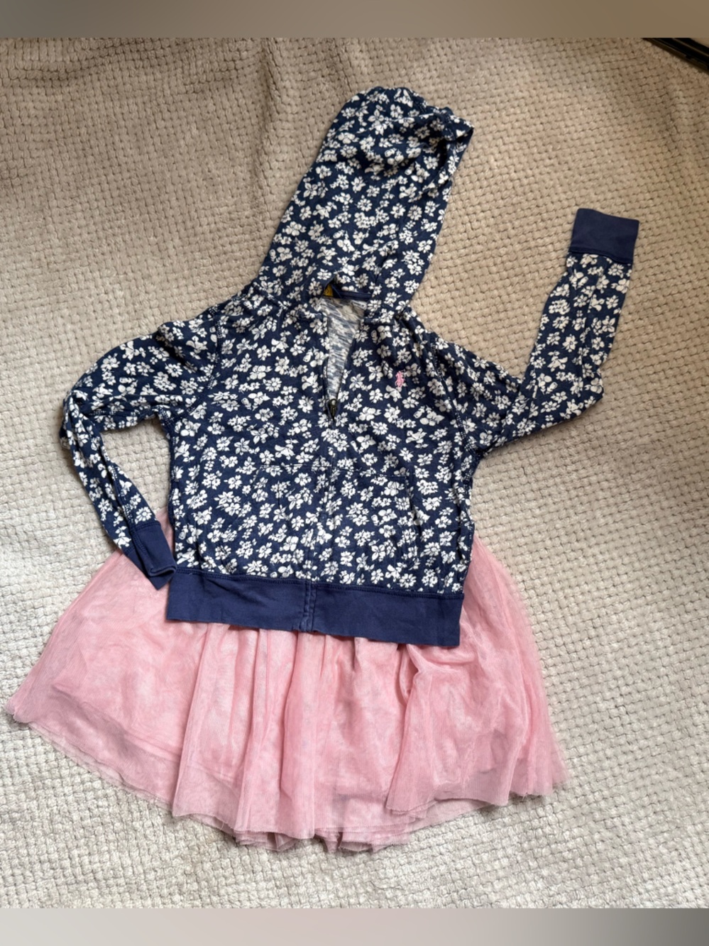 btween Pink Lace-Trim Top.and tutu set